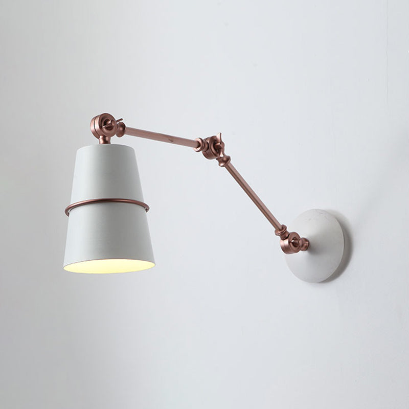Verstellbare 1-Licht-Kegel Wandleuchten Moderner Aluminium-Wandbeleuchtungsideen in Schwarz und Weiß