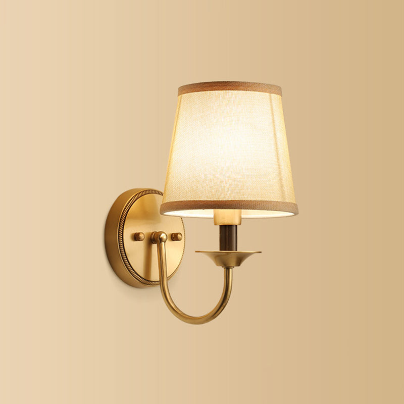 eometric Shade Wall Lighting Modern Simple Style Glass 1 Light Sconce Light in Gold