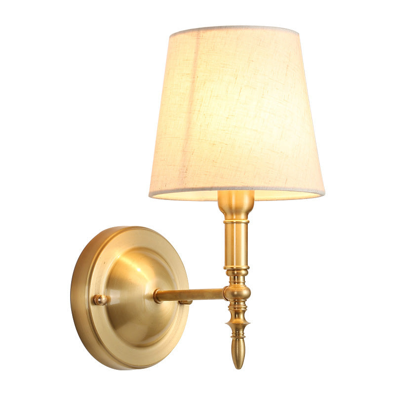 eometric Shade Wall Lighting Modern Simple Style Glass 1 Light Sconce Light in Gold