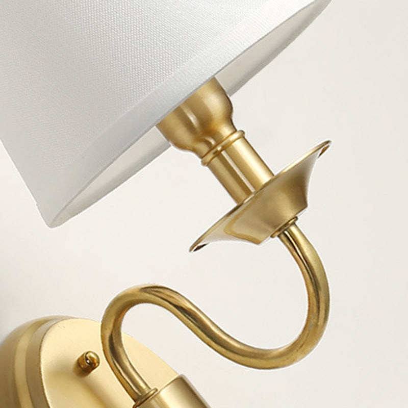 eometric Shade Wall Lighting Modern Simple Style Glass 1 Light Sconce Light in Gold