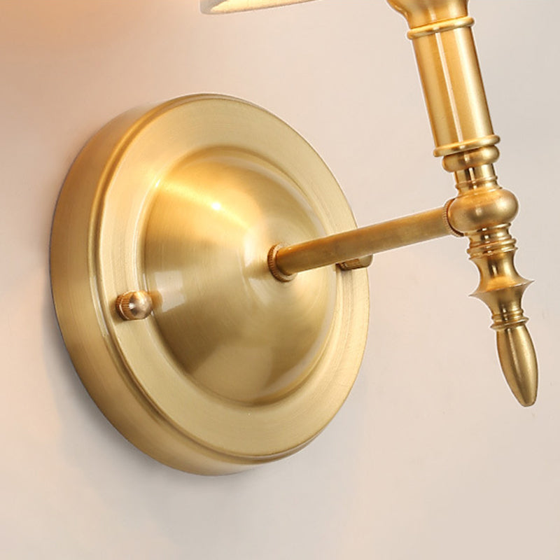 eometric Shade Wall Lighting Modern Simple Style Glass 1 Light Sconce Light in Gold