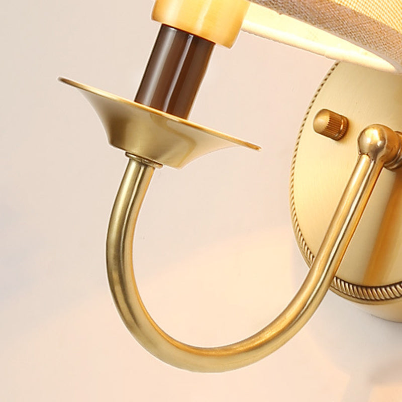 eometric Shade Wall Lighting Modern Simple Style Glass 1 Light Sconce Light in Gold