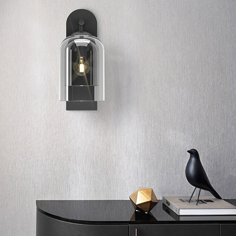 1-Licht-Halbzylinder Wandleuchte modern