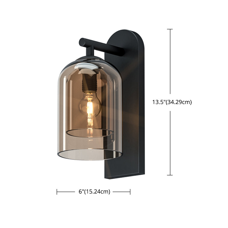 1-Licht-Halbzylinder Wandleuchte modern