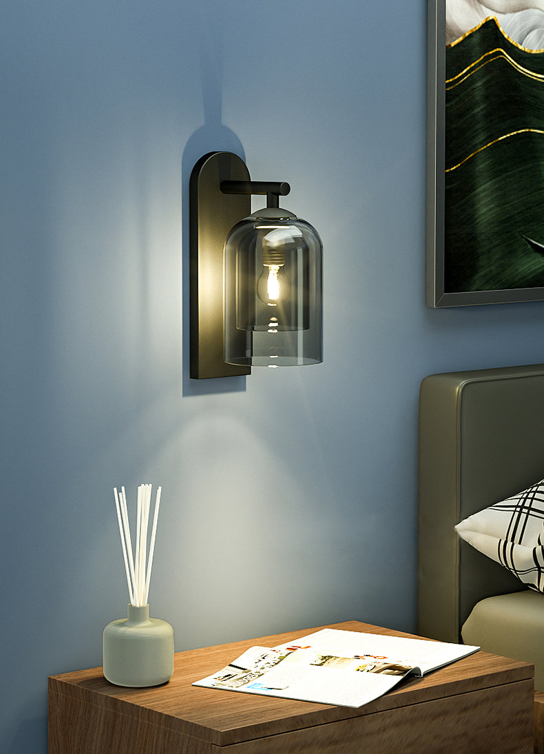 1-Licht-Halbzylinder Wandleuchte modern