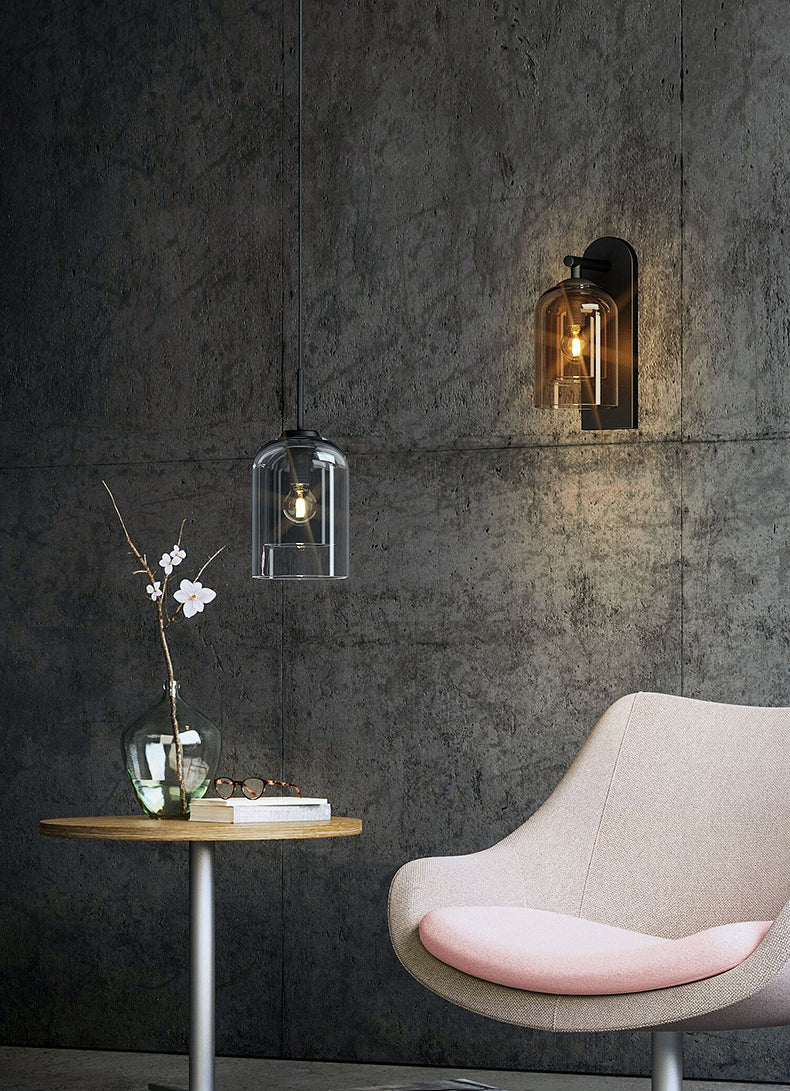 1-Licht-Halbzylinder Wandleuchte modern