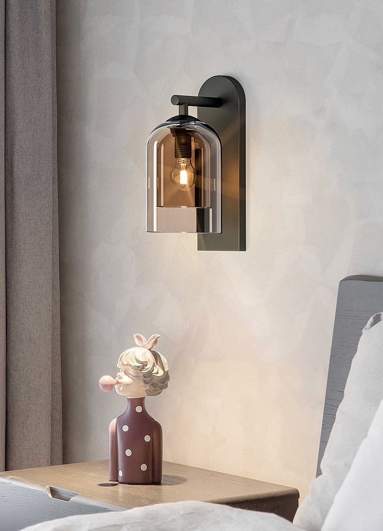 1-Licht-Halbzylinder Wandleuchte modern