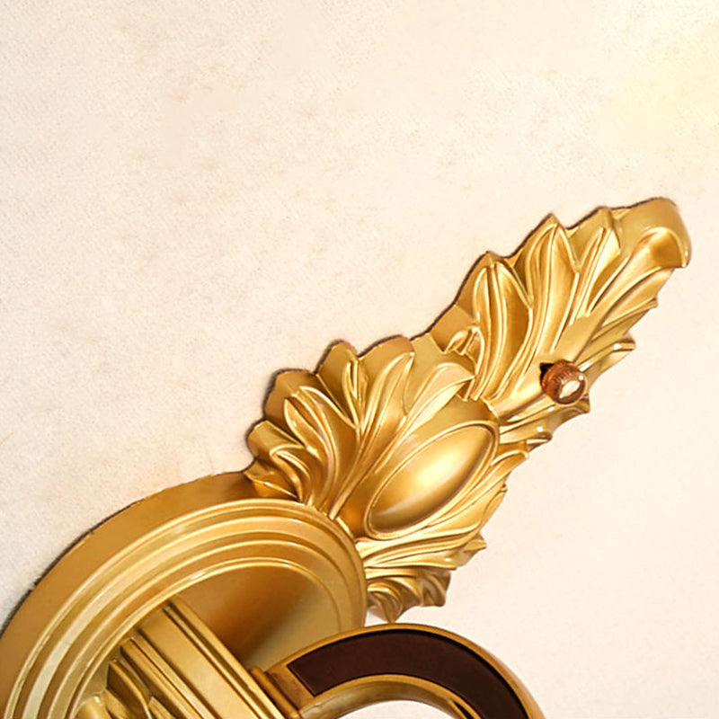 2-Lights Geometric Wall Sconce Modern Simple Style Glass Wall Lighting in Gold