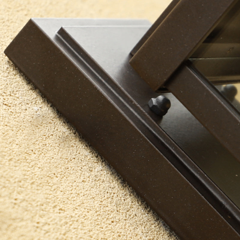 1-Light Rectangular Wall Sconce Modern Simple Style Glass Wall Lighting in Black