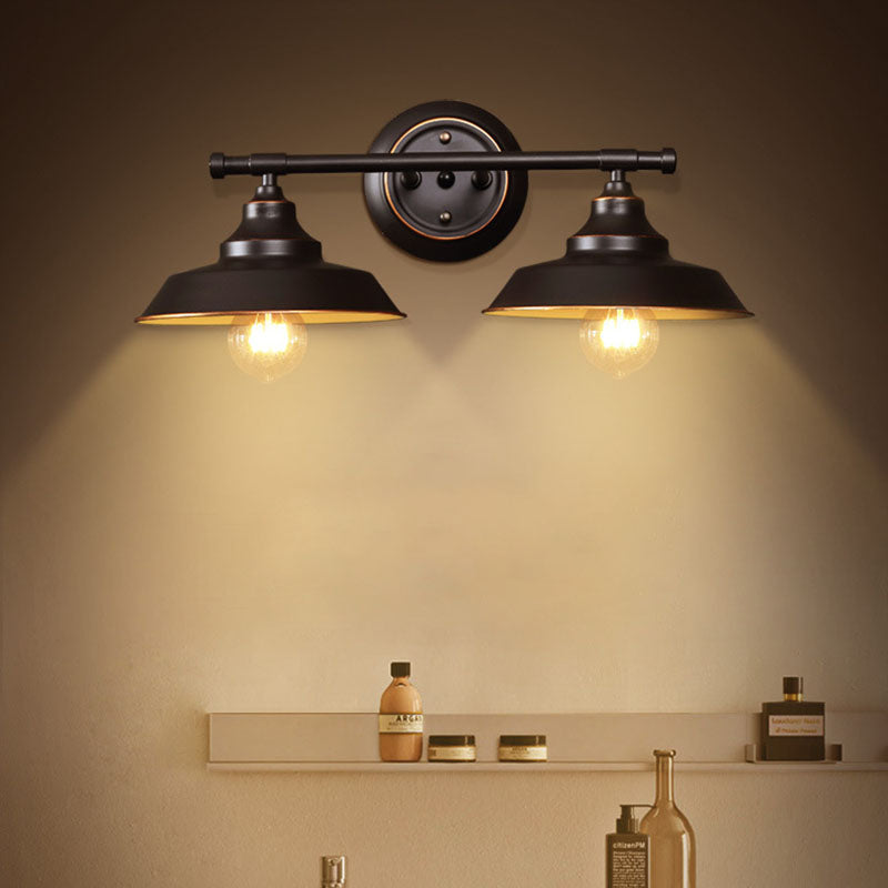 Spresso Barn Barn Wall Donce en luz de pared de hierro retro de estilo retro industrial para el baño