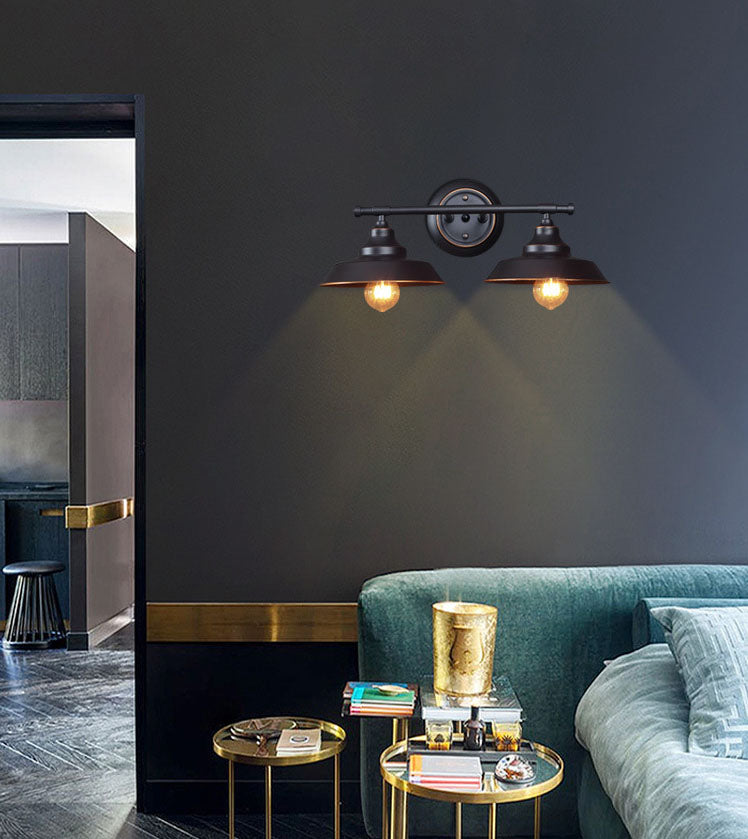 Spresso Barn Barn Wall Donce en luz de pared de hierro retro de estilo retro industrial para el baño