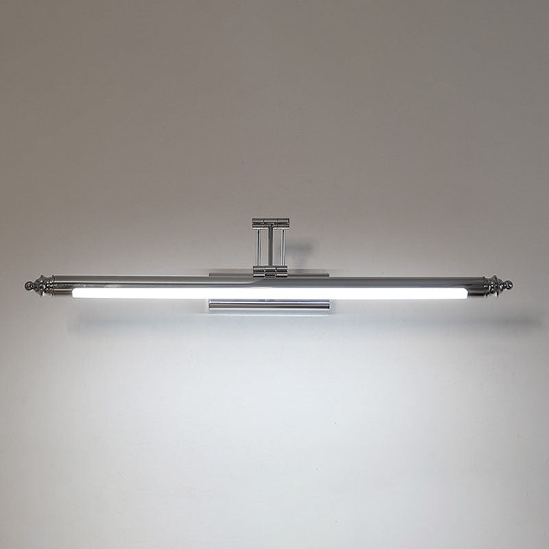 Stainless-Steel Linear LED Wall Light in Modern Simplicity Plastic Extendable Wall Lamp for Bathroom