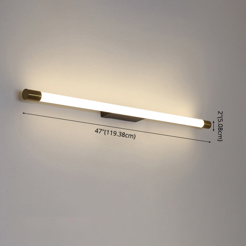 Gold Linear LED Wall Lamp in Modern Concise Style Aluminium Wall Light with Acrylic Shade