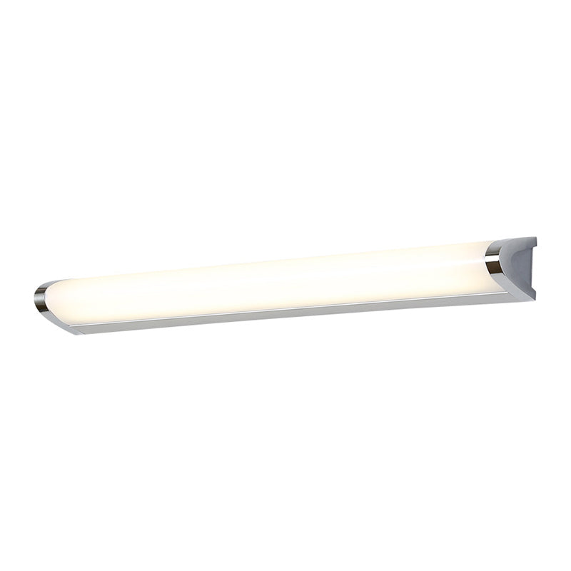 Silver Linear LED Wall Lamp in Modern Minimalist Style Aluminium Wall Light with Acrylic Shade