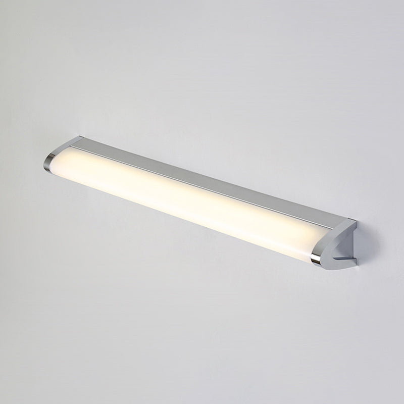 Silver Linear LED Wall Lamp in Modern Minimalist Style Aluminium Wall Light with Acrylic Shade