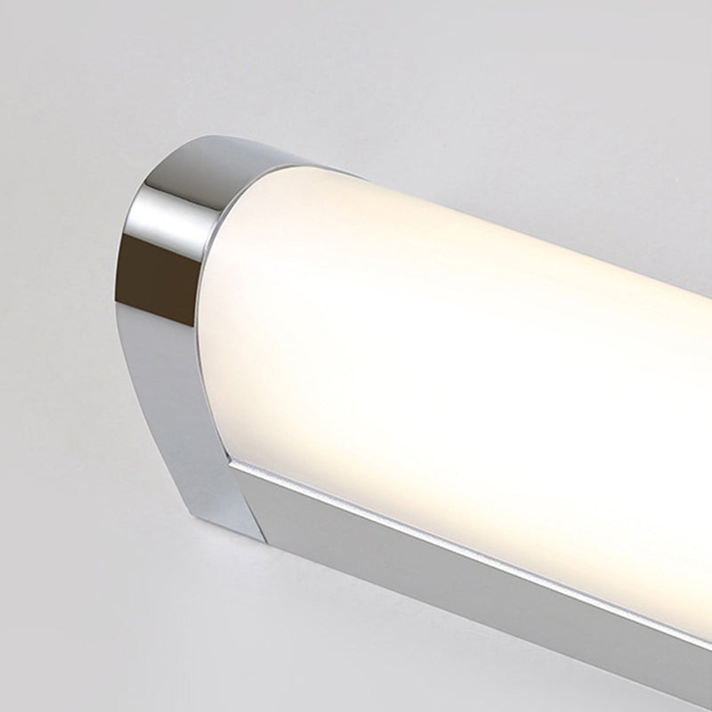 Silver Linear LED Wall Lamp in Modern Minimalist Style Aluminium Wall Light with Acrylic Shade