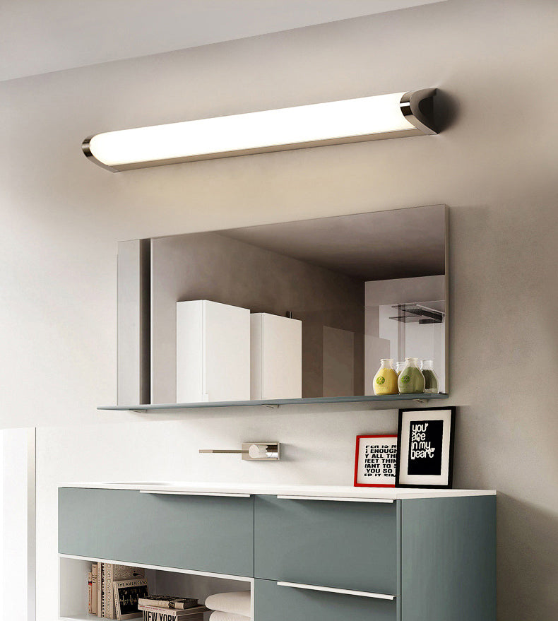 Lampada a parete a LED lineare argento in moderna luce murale in alluminio in stile minimalista con tonalità acrilica