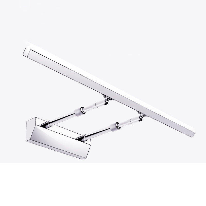 Zilveren lineaire LED uitzetbare wandlamp in moderne stijl roestvrijstalen wandlicht met acrylschaduw