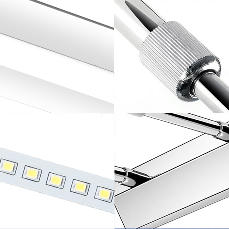Zilveren lineaire LED uitzetbare wandlamp in moderne stijl roestvrijstalen wandlicht met acrylschaduw