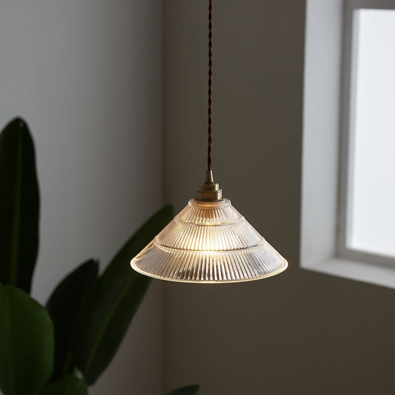 Glass Vintage Pendant Light 1-Light Hanging Ceiling Light for Dining Room