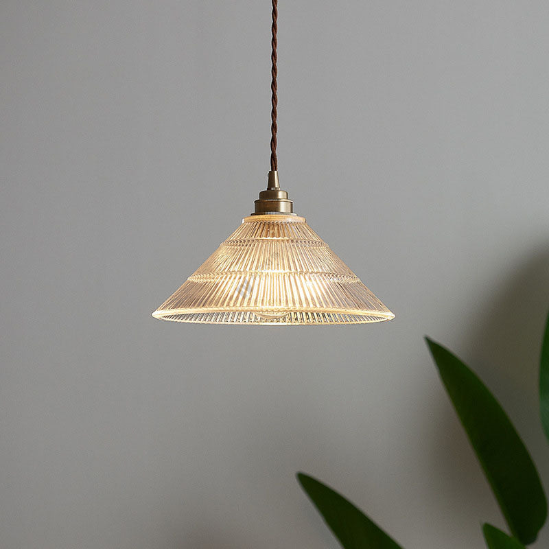Glass Vintage Pendant Light 1-Light Hanging Ceiling Light for Dining Room