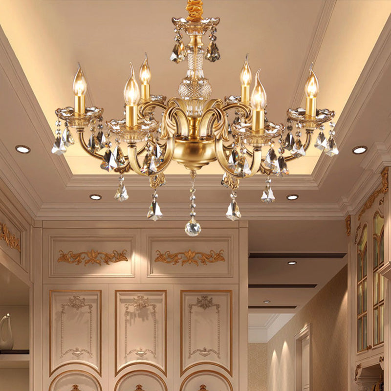 Candle Chandelier Light Fixture Traditional Metal Pendant Lighting for Restaurant