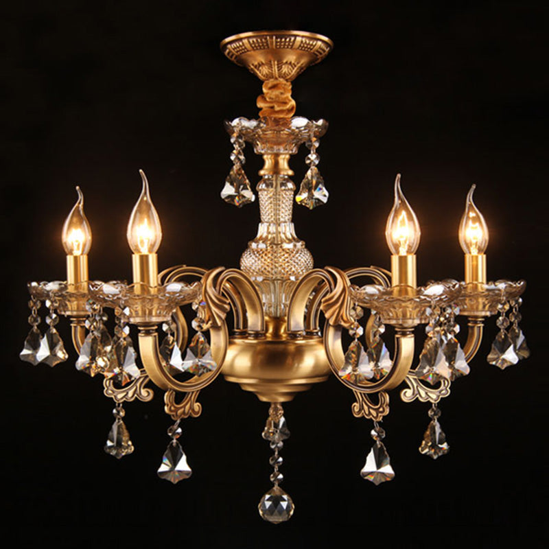 Candle Chandelier Light Fixture Traditional Metal Pendant Lighting for Restaurant
