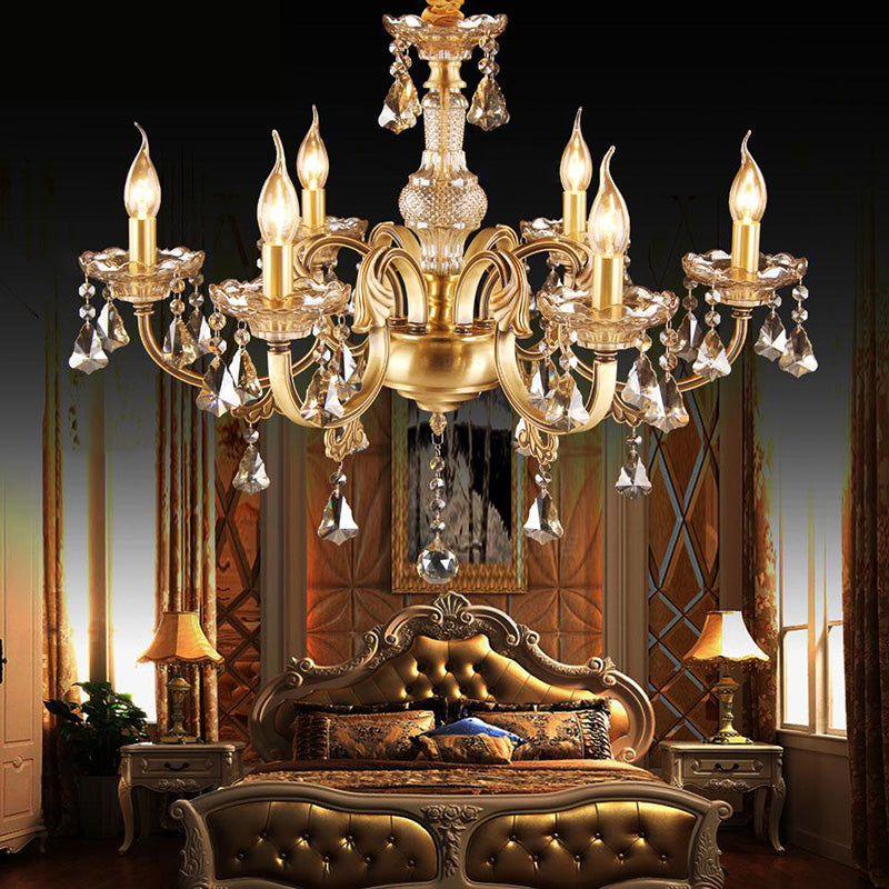 Candle Chandelier Light Fixture Traditional Metal Pendant Lighting for Restaurant