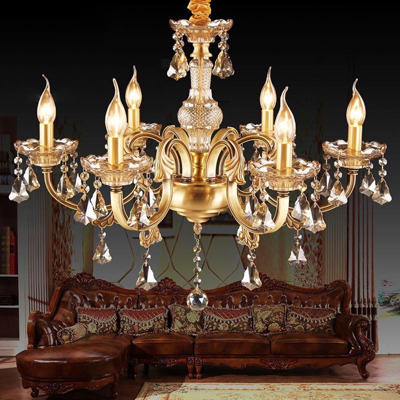 Candle Chandelier Light Fixture Traditional Metal Pendant Lighting for Restaurant