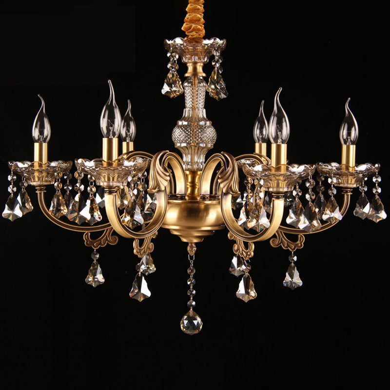 Candle Chandelier Light Fixture Traditional Metal Pendant Lighting for Restaurant