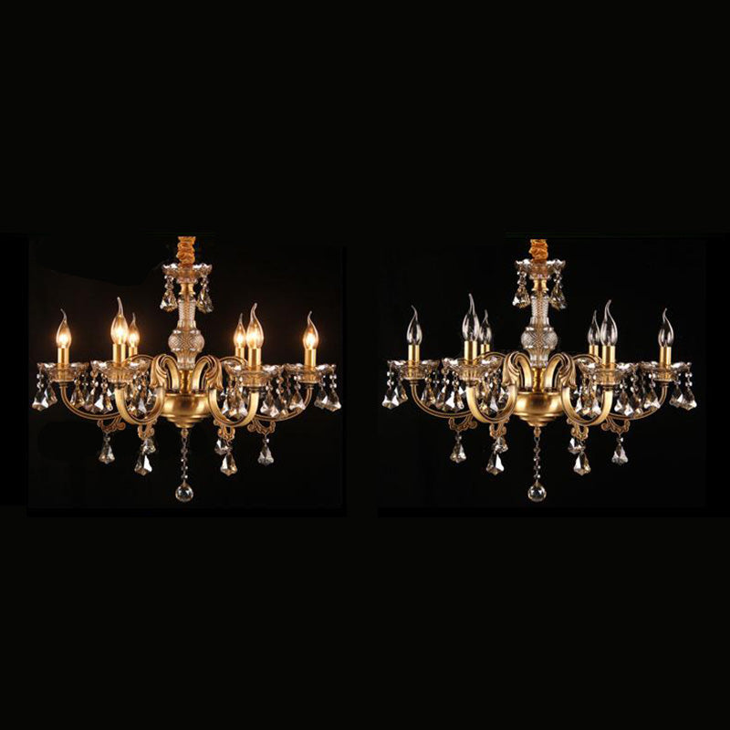 Candle Chandelier Light Fixture Traditional Metal Pendant Lighting for Restaurant