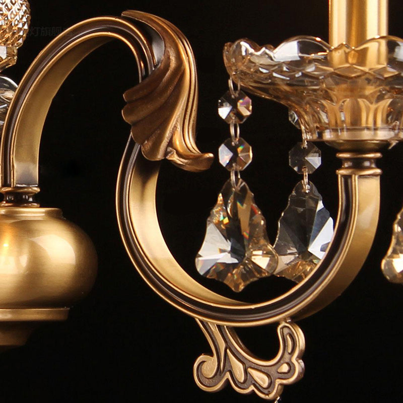 Candle Chandelier Light Fixture Traditional Metal Pendant Lighting for Restaurant