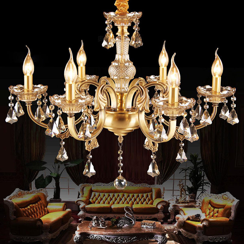 Candle Chandelier Light Fixture Traditional Metal Pendant Lighting for Restaurant
