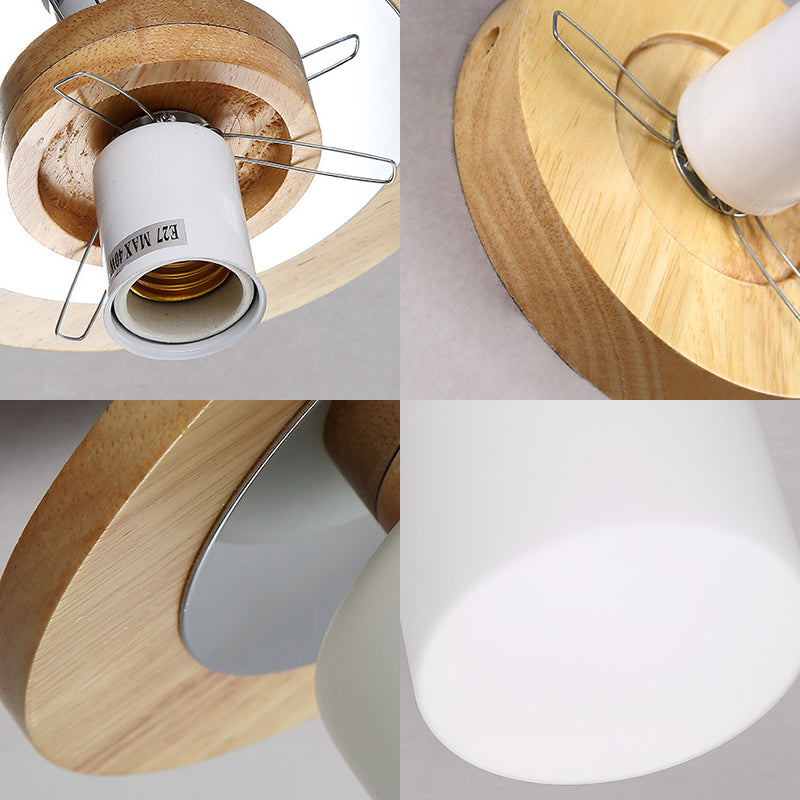 Frosted Glass Geometrische Flush Mount Light Nordic 1 Light Flush Ceiling Light Halterung in Weiß für Korridor