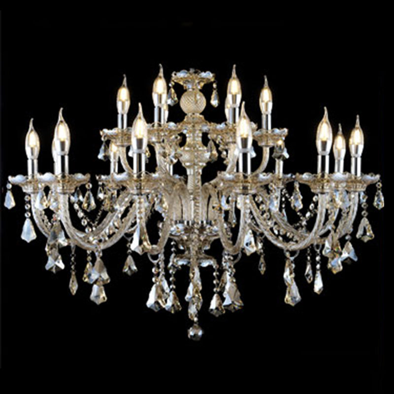 Lámpara de araña de velas iluminación de vidrio tradicional iluminación para restaurante