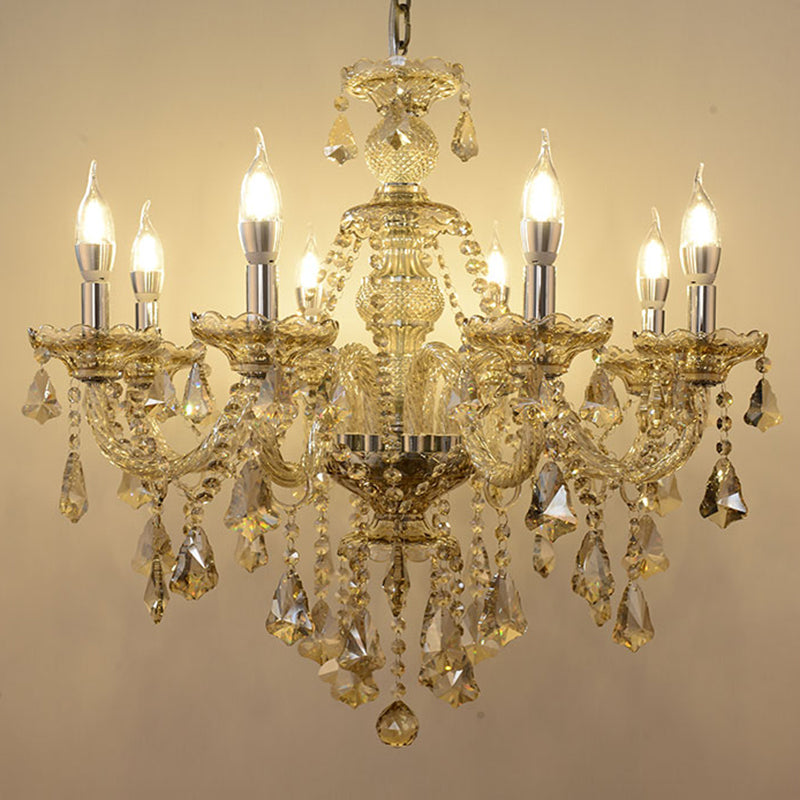 Lámpara de araña de velas iluminación de vidrio tradicional iluminación para restaurante