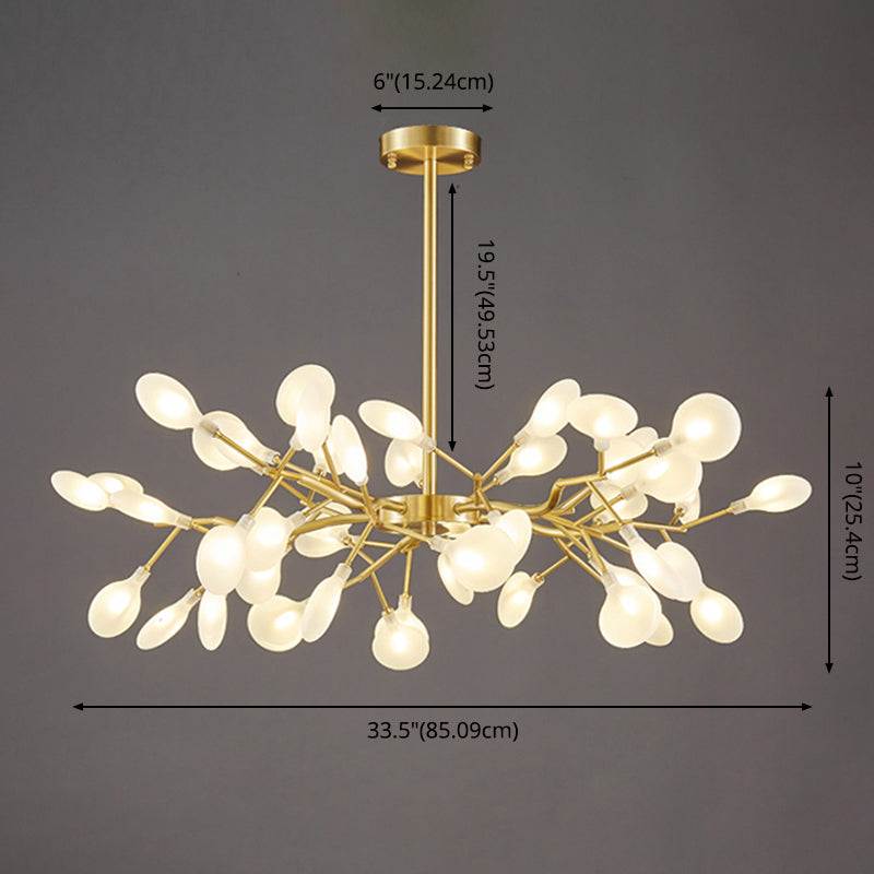 Foglie Lampada lampada lampada da design moderno illuminazione a sospensione acrilica per il ristorante