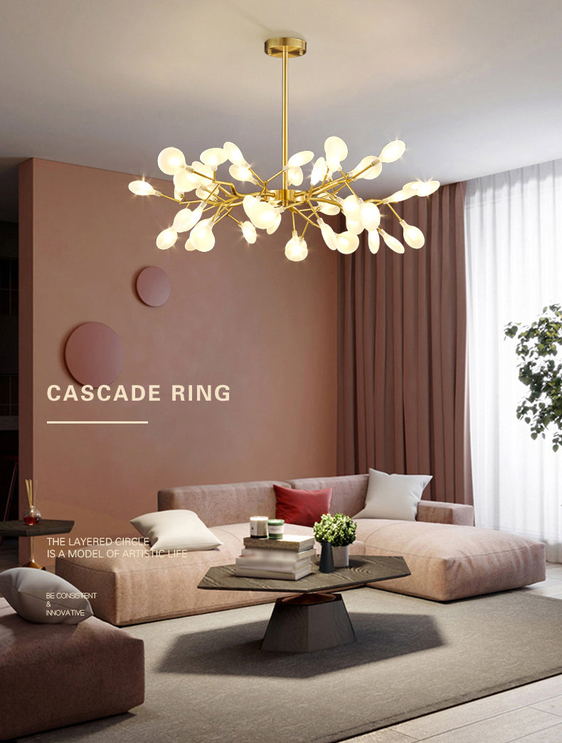 Foglie Lampada lampada lampada da design moderno illuminazione a sospensione acrilica per il ristorante