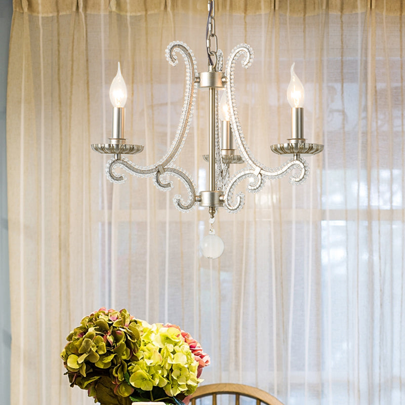 Candle Chandelier Light Fixture Traditional Metal Pendant Lighting for Restaurant