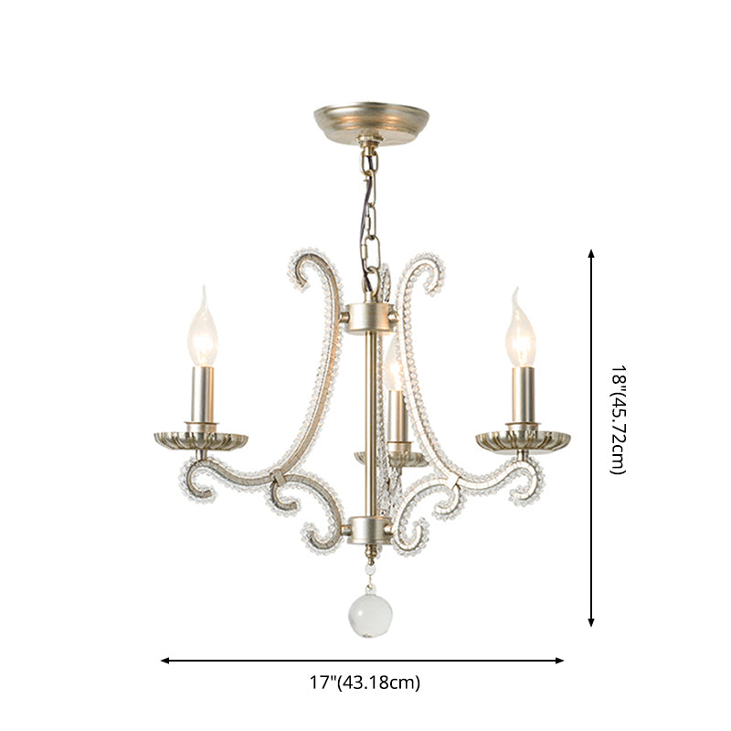 Candle Chandelier Light Fixture Traditional Metal Pendant Lighting for Restaurant