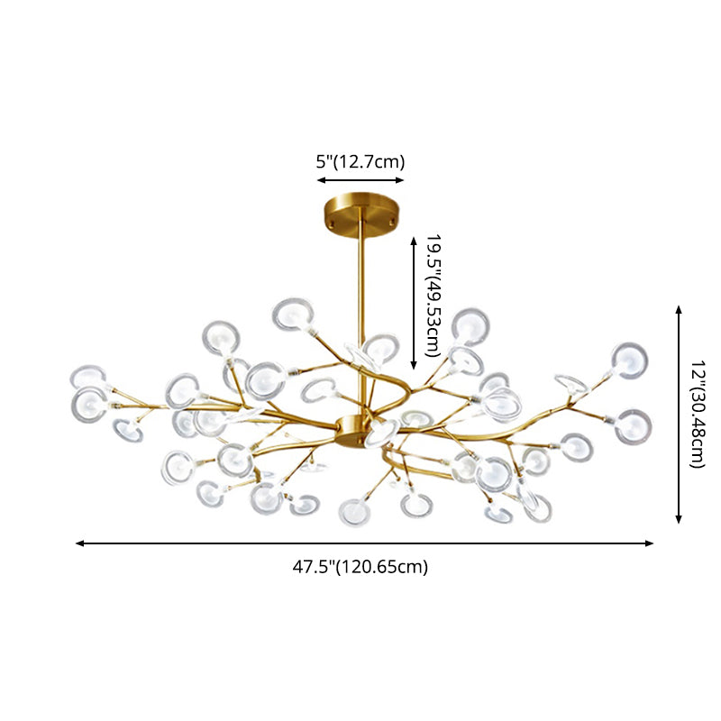 Foglie Lampada lampada lampada da design moderno illuminazione a sospensione acrilica per il ristorante