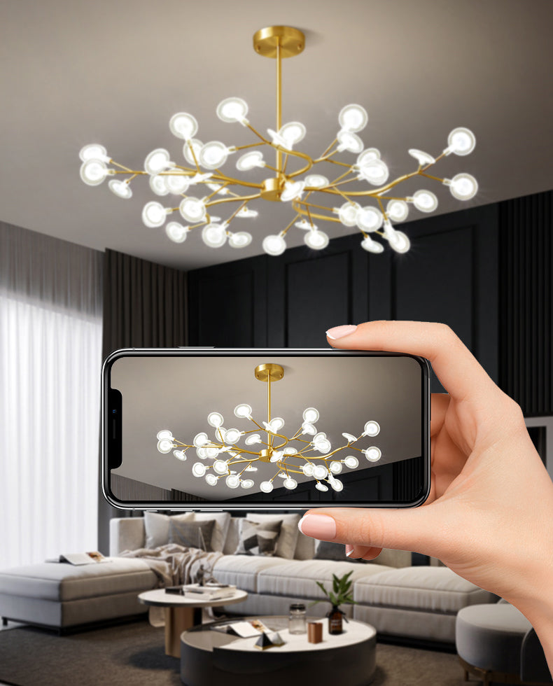 Foglie Lampada lampada lampada da design moderno illuminazione a sospensione acrilica per il ristorante