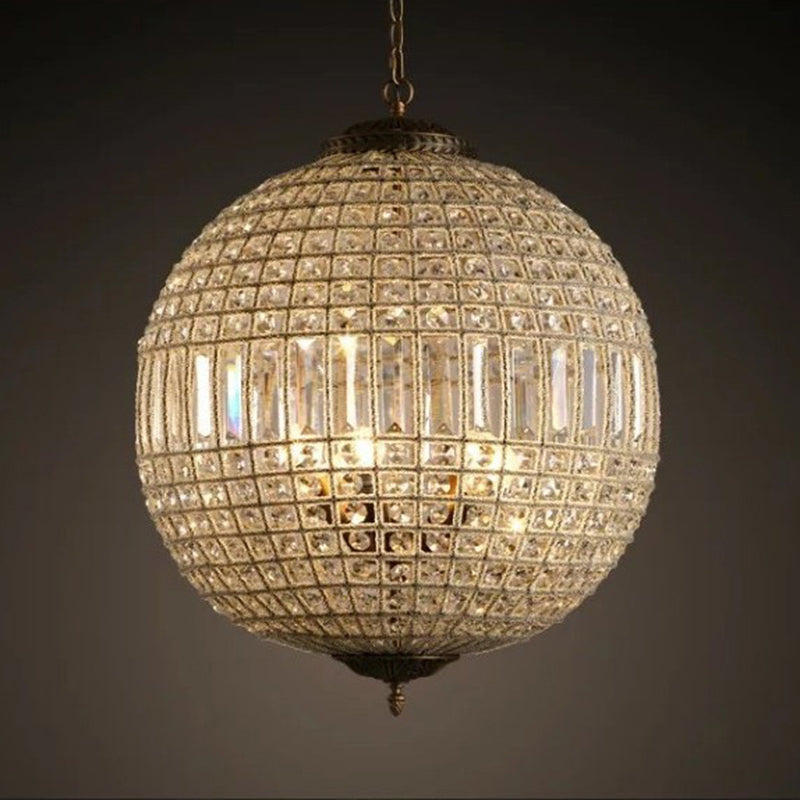 Crystal Globe lampadario illuminazione Sospensione in stile semplice per sala da pranzo