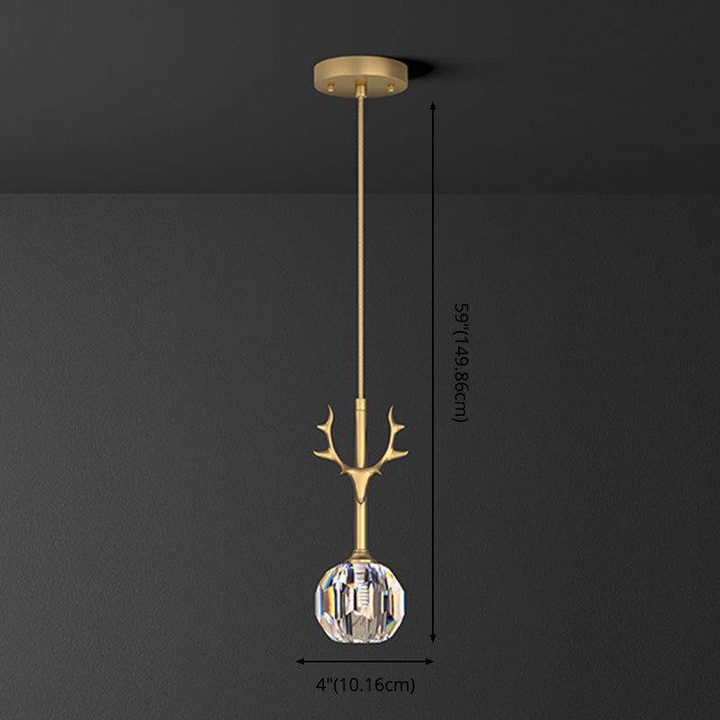 Bloc de cristal sphérique Hanging Light Simplicité