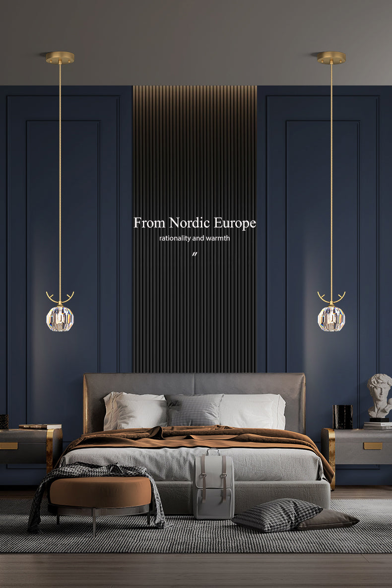 Bloc de cristal sphérique Hanging Light Simplicité