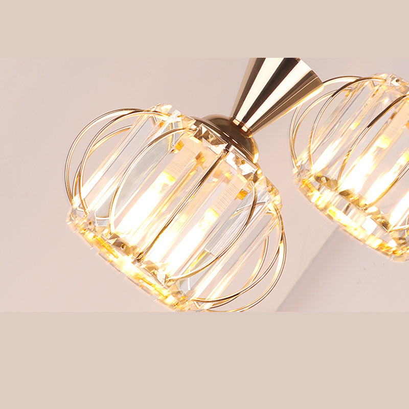 Lampe à suspension sphérique nordique lampe à manger en cristal Pendant Light en noir