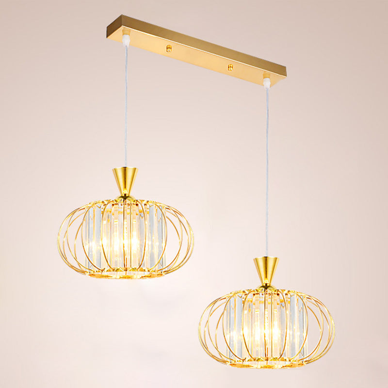 Lanterne salle à manger suspendue à la lumière du luminaire cristallin