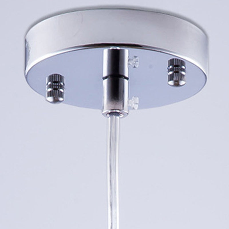 Dîner sphérique Lampe suspendue Verre fumée 1 lumière pendante moderne avec décor en cristal