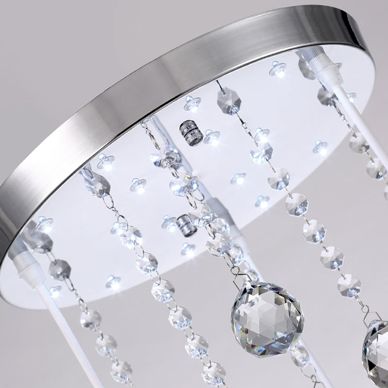 Cluster sphère pendentif léger nordique cristal 3 bulb lempe suspension du plafond