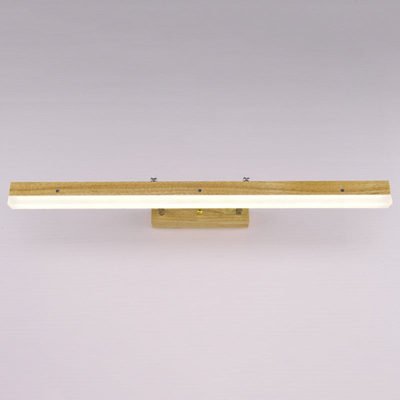Rectangle Wall Light Fixture Simplicity Style Wood LED Beige Wall Mount Light Fixture